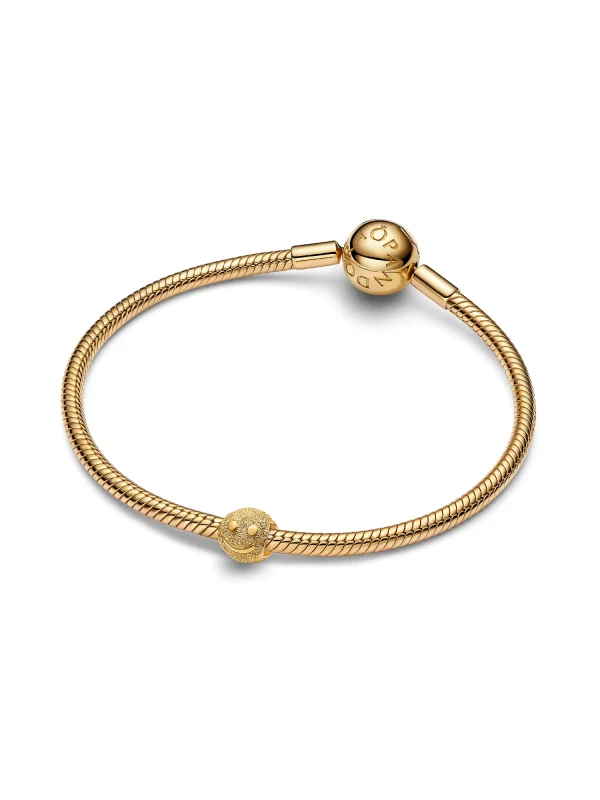(image for) PANDORA Be Happy Charm 764526C00 | 14k Gold-Plated Mini… - View 4