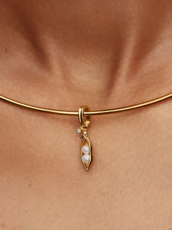 (image for) Pandora Treated Freshwater Cultured Baroque Pearl Peas in a Pod Dangle Charm - 7 - View 2