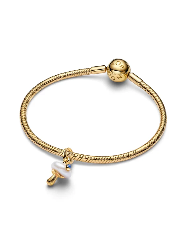(image for) Pandora Treated Freshwater Cultured Baroque Pearl Mushroom Dangle Charm - 764618 - View 3