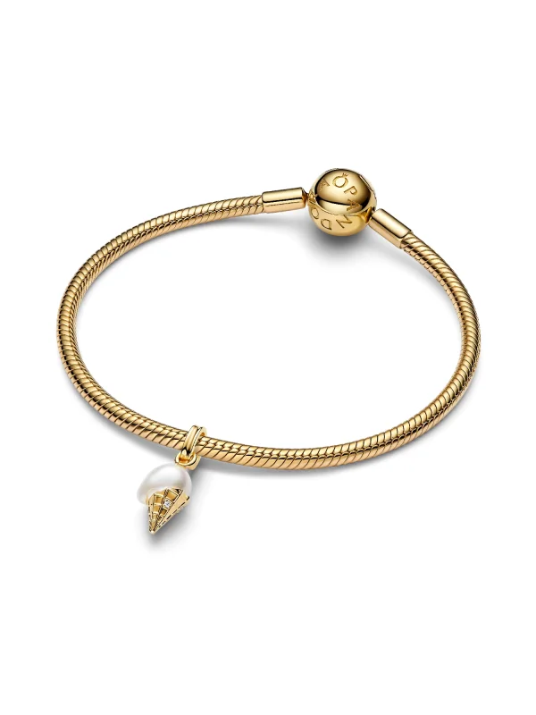 (image for) Pandora Treated Freshwater Cultured Baroque Pearl Ice Cream Dangle Charm - 76462 - View 3