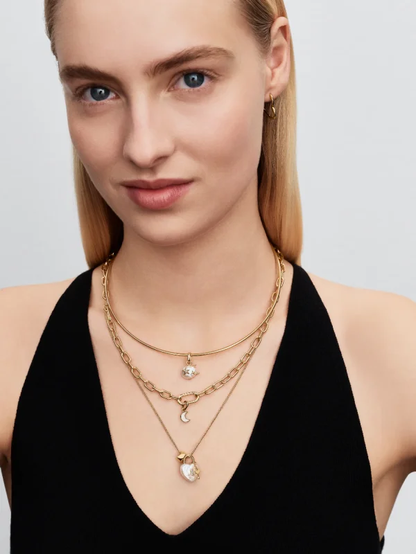 (image for) Pandora Treated Freshwater Cultured Baroque Pearl Cloud Dangle Charm - 764621C01 - View 4