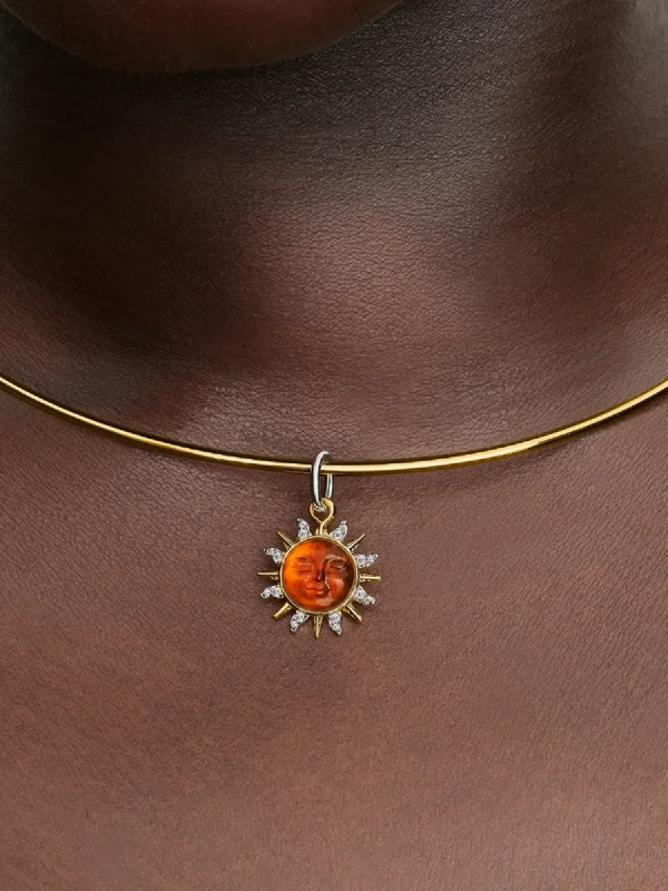 (image for) Pandora Swirling Sun Two-Tone Dangle Charm - 764703C01 - View 2