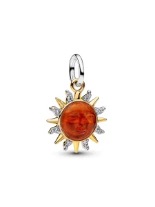 (image for) Pandora Swirling Sun Two-Tone Dangle Charm - 764703C01