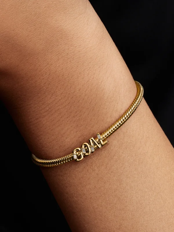 (image for) Pandora Goal Script Charm - 764709C01 - View 2