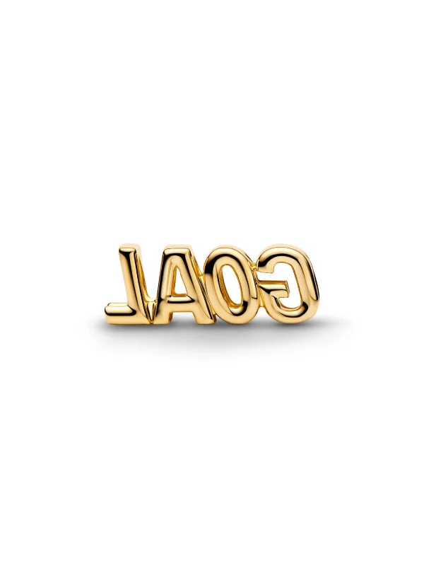 (image for) Pandora Goal Script Charm - 764709C01 - View 3