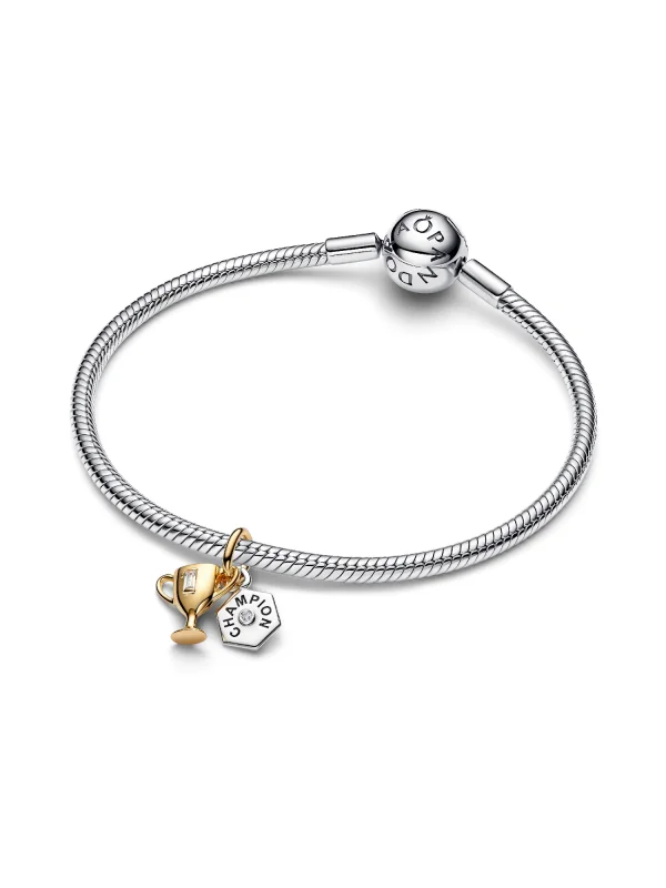 (image for) Pandora Engravable Trophy Double Dangle Charm - 764715C01 - View 3
