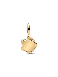 (image for) Pandora Hibiscus Flower & Engravable Round Tag Double Dangle Charm - 764931C01