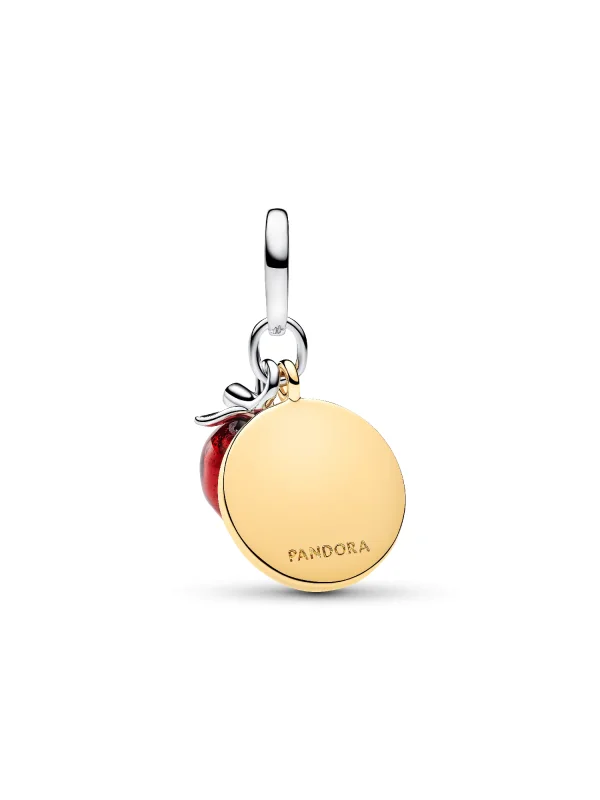 (image for) Pandora Apple & Engravable Round Tag Double Dangle Charm - 764942C01 - View 3