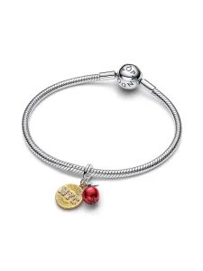 (image for) Pandora Apple & Engravable Round Tag Double Dangle Charm - 764942C01