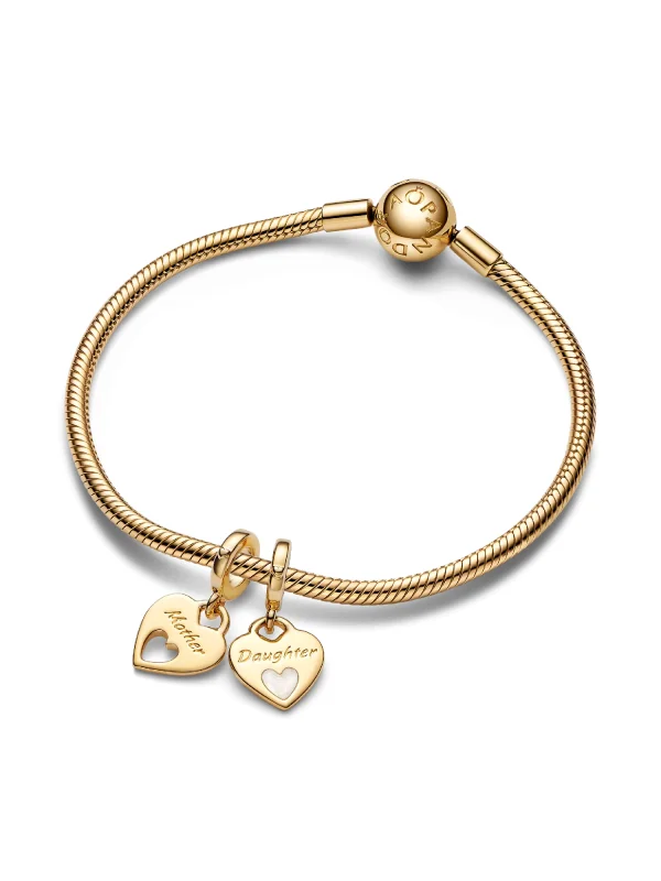 (image for) PANDORA Double Heart Split Dangle Charm 769187C01 | 14k… - View 4
