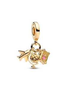 (image for) PANDORA Airplane Globe & Suitcase Charm 769435C01