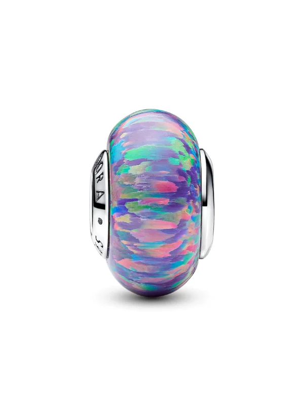 (image for) PANDORA Opalescent Purple Charm 791691C05 Sterling Silver - View 4