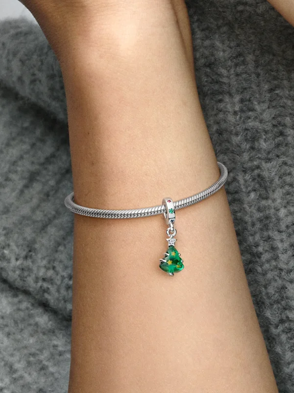 (image for) Pandora Sparkling Christmas Tree Dangle Charm - 792983C01 - View 2