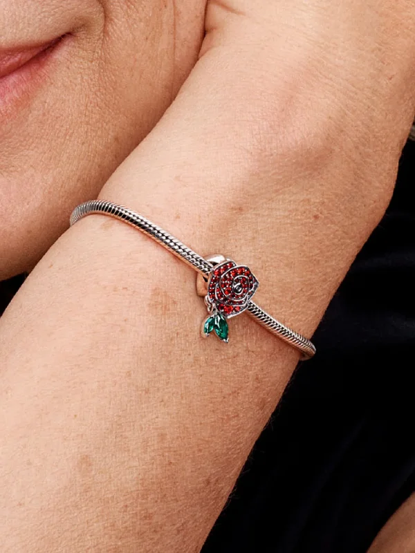 (image for) PANDORA Rose Charms 793201C02 Sterling Silver Bloom Charm - View 2
