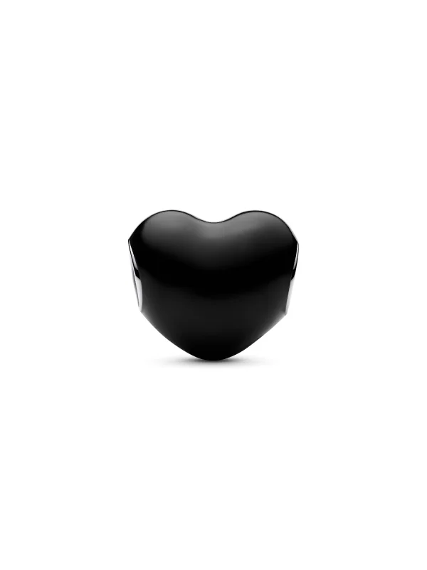 (image for) Pandora Black Heart Charm - 793337C04 - View 4