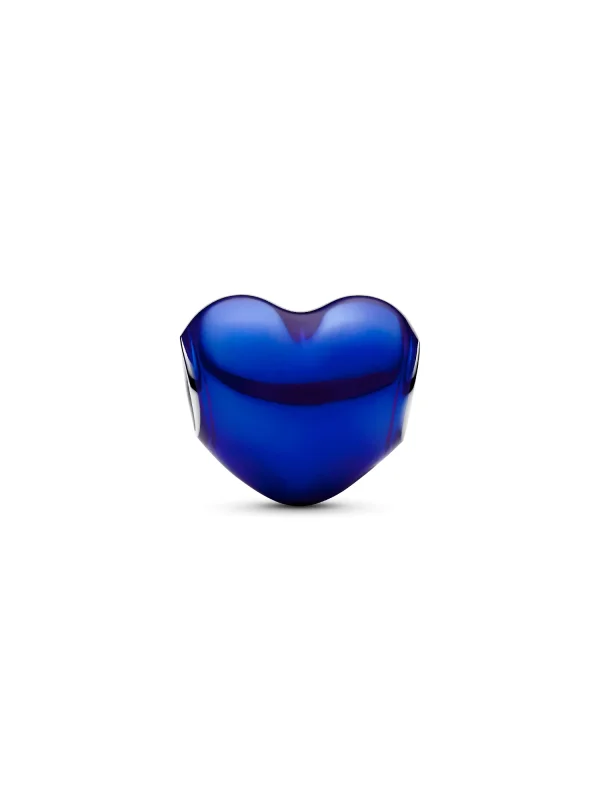 (image for) Pandora Metallic Blue Heart Charm - 793337C05 - View 4