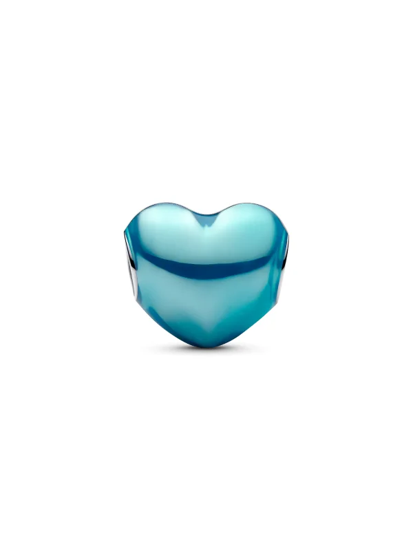 (image for) PANDORA Sky Charm 793337C06 Metallic Blue Heart Charm - View 4