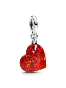 (image for) Opalescent PANDORA Charm 793348C01 Red Heart Sterling Silver