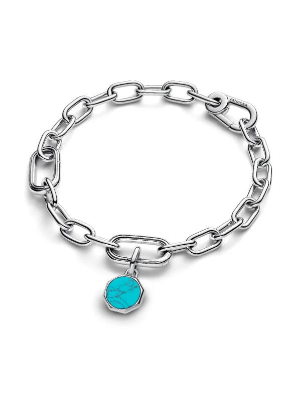 (image for) Pandora Turquoise-colored Engravable Mini Medallion Charm - 793388C01 - View 7