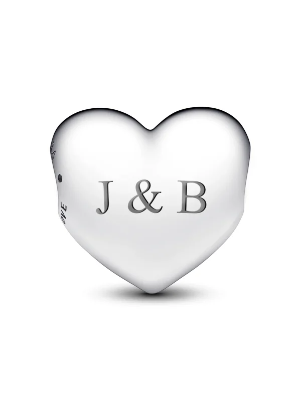 (image for) Pandora Be Love Engravable Large Heart Charm - 793440C00 - View 3