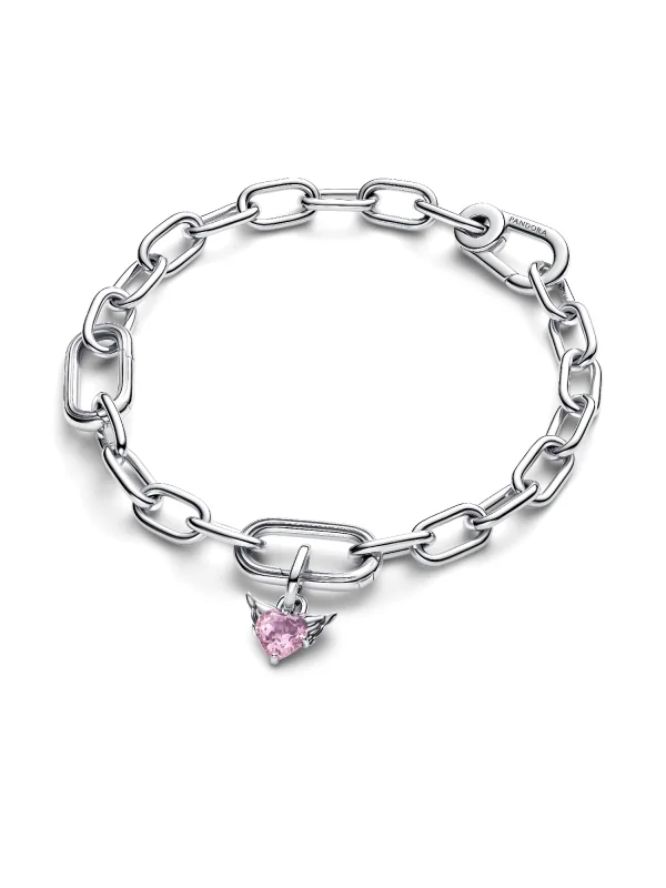 (image for) Pandora Winged Heart Mini Dangle Charm - 793626C02 - View 3