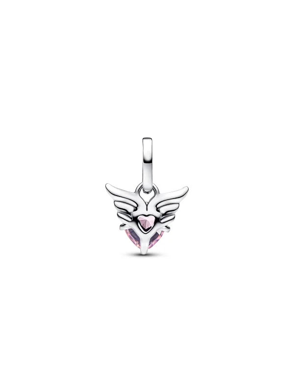 (image for) Pandora Winged Heart Mini Dangle Charm - 793626C02 - View 5
