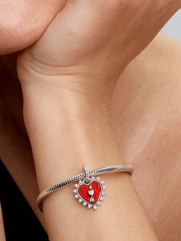 (image for) PANDORA Heart and Arrow Charm 793667C01 Sterling Silver - View 2