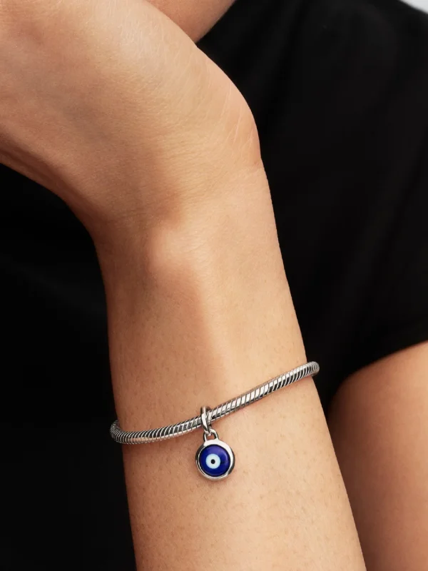 (image for) Pandora Engravable Evil Eye Murano Glass Mini Dangle Charm - 793693C02 - View 2