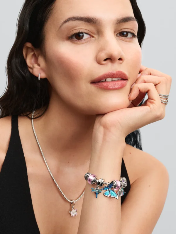 (image for) Pandora Dragonfly Double Dangle Charm - 793745C01 - View 4