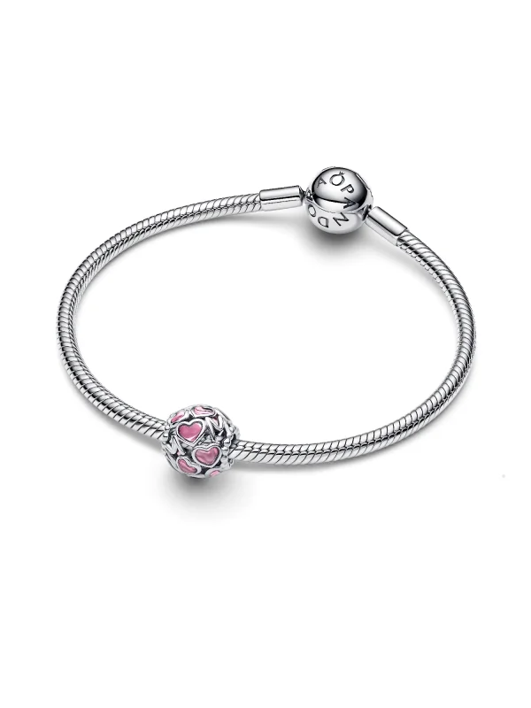 (image for) Pandora Pink Openwork Hearts Mom Charm - 793772C02 - View 5