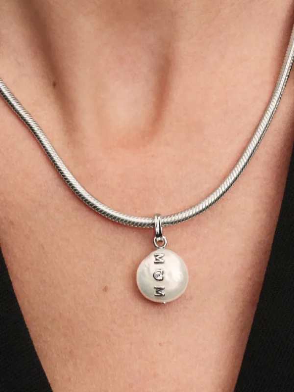 (image for) Pandora Treated Freshwater Cultured Baroque Pearl Mom Dangle Charm - 793783C01 - View 2