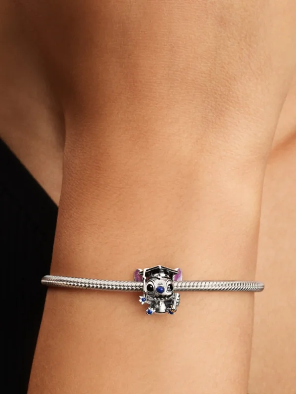 (image for) Graduation Hat PANDORA Charm | Disney Stitch 2025 Sterling… - View 2