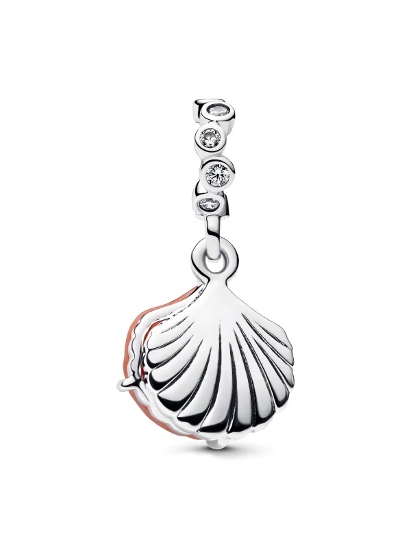 (image for) Pandora Coral-colored Shell Double Dangle Charm - 793821C01 - View 6