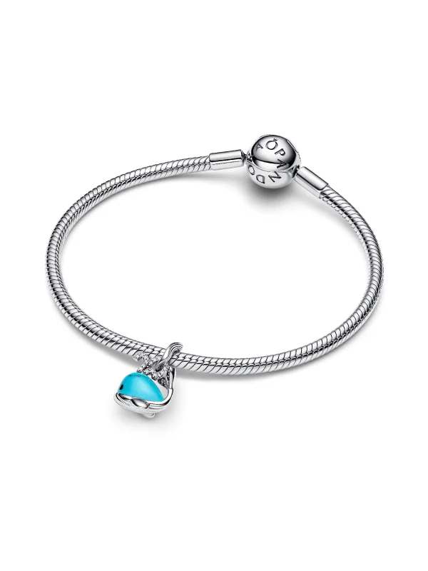 (image for) Pandora Turquoise-colored Whale Dangle Charm - 793822C01 - View 6