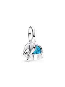 (image for) Pandora Turquoise-colored Elephant Mini Dangle Charm - 793858C01