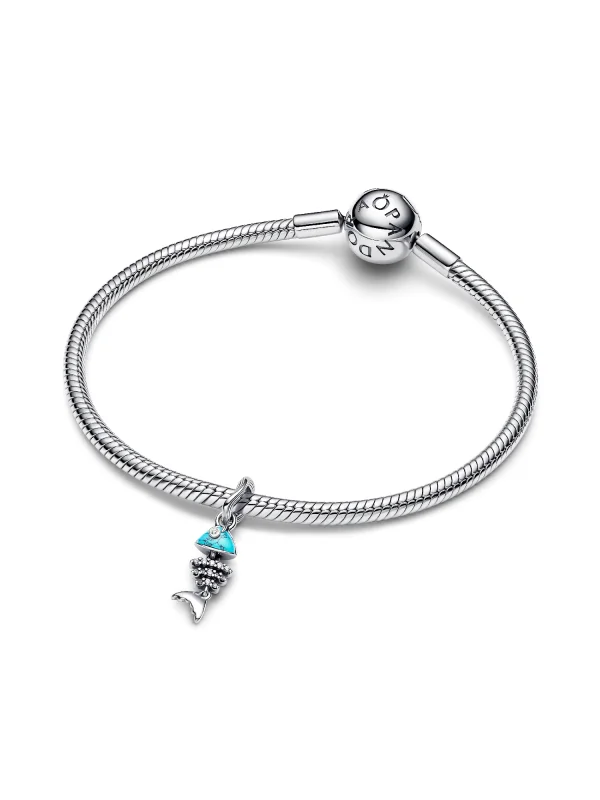 (image for) Pandora Turquoise-colored Fishbone Dangle Charm - 793894C01 - View 5