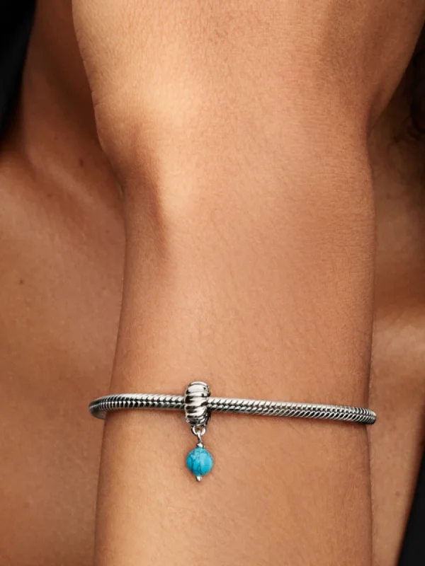 (image for) Pandora Turquoise-colored Dangle Charm - 793901C01 - View 2