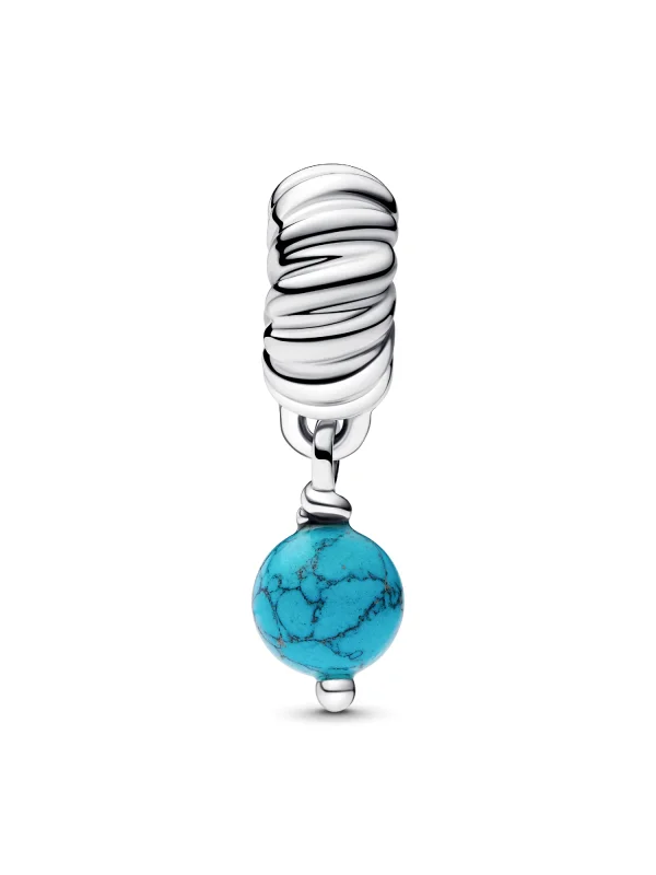 (image for) Pandora Turquoise-colored Dangle Charm - 793901C01 - View 4