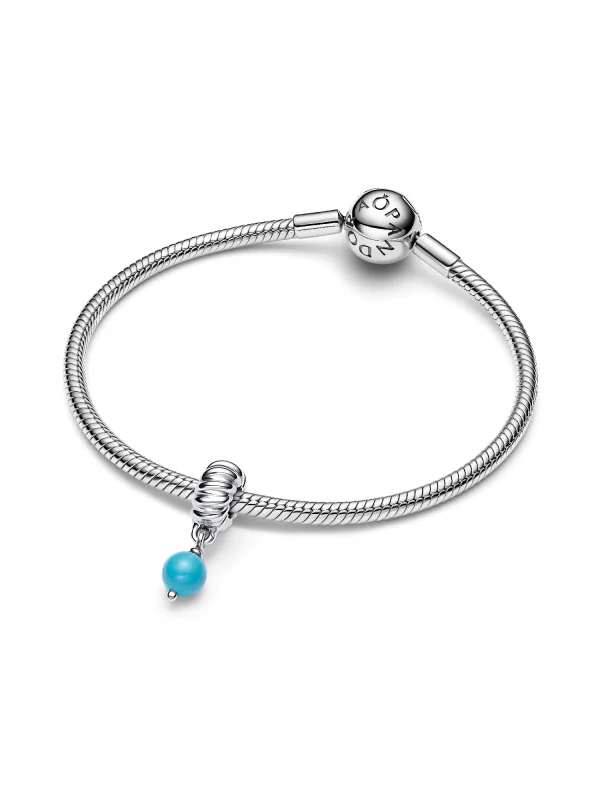 (image for) Pandora Turquoise-colored Dangle Charm - 793901C01 - View 6