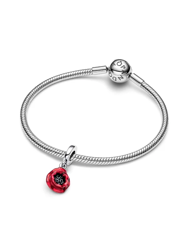 (image for) Pandora Red Flower Dangle Charm - 793917C01 - View 5