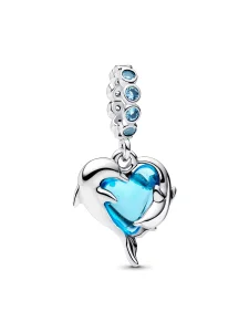 (image for) Blue Murano PANDORA Charms: Dolphin Dangle Charm 793924C01