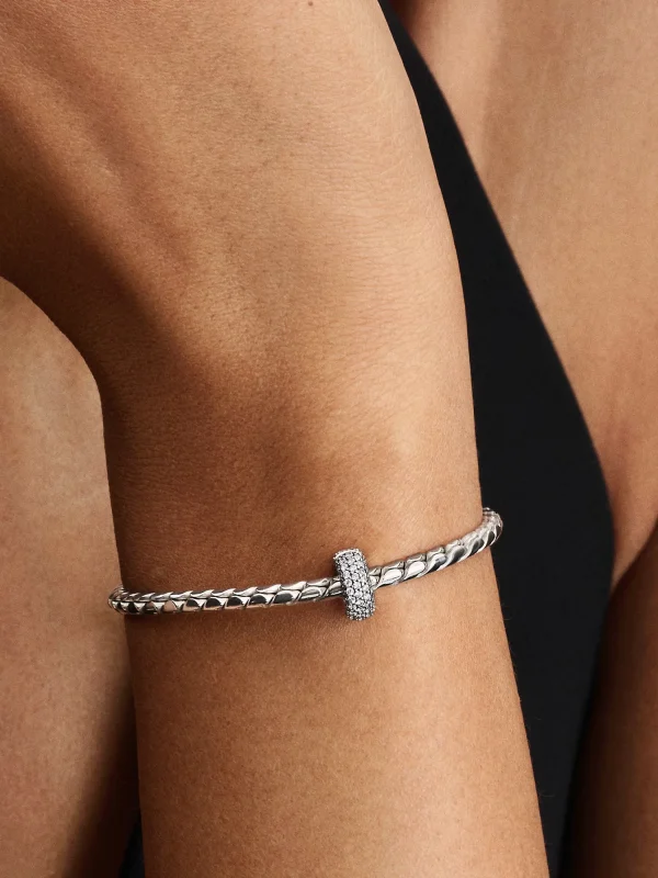 (image for) Clip PANDORA Charm 794032C01 | Pavé Sterling Silver - View 2