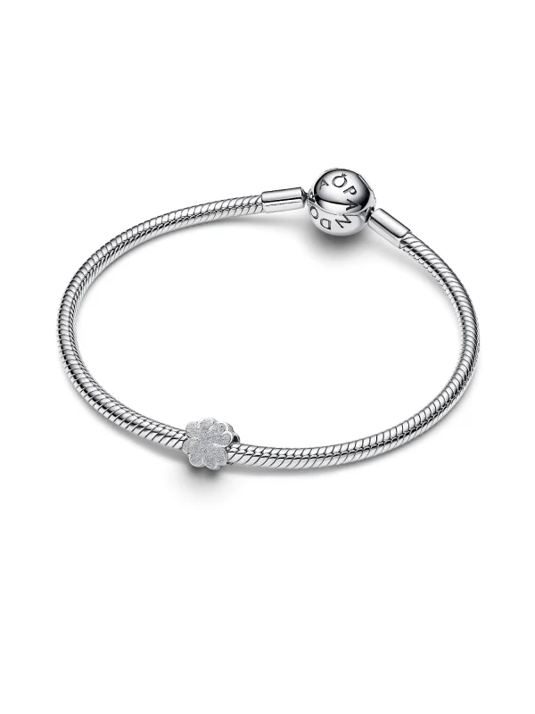 (image for) Pandora Textured Clover Mini Charm - 794047C00 - View 3