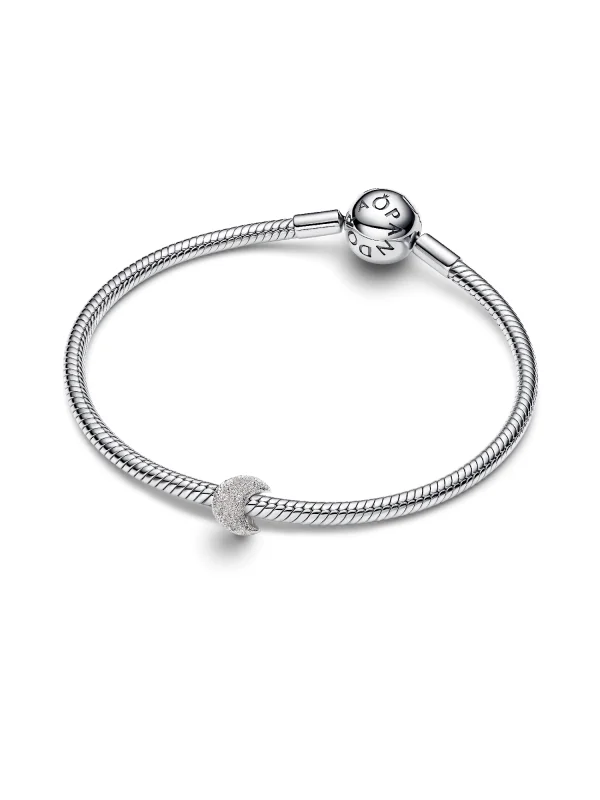 (image for) Pandora Textured Moon Mini Charm - 794054C00 - View 5