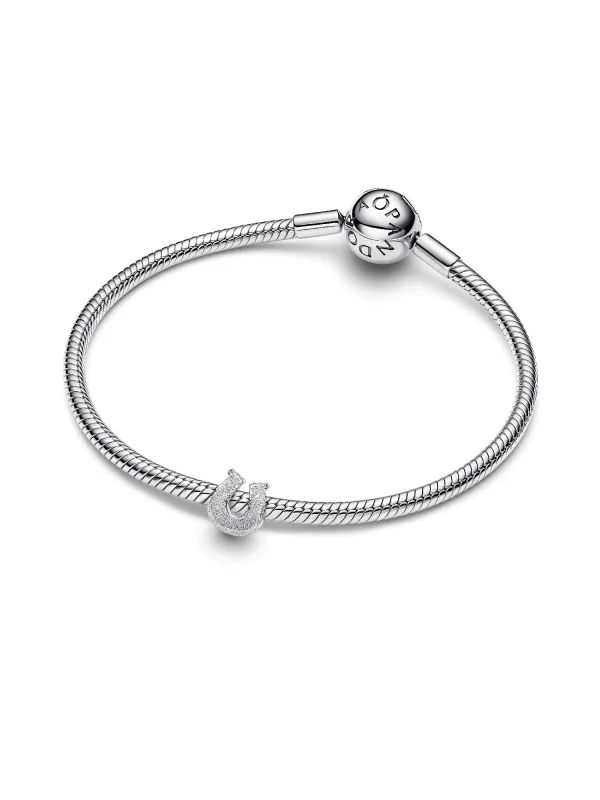 (image for) Pandora Textured Horseshoe Mini Charm - 794056C00 - View 6