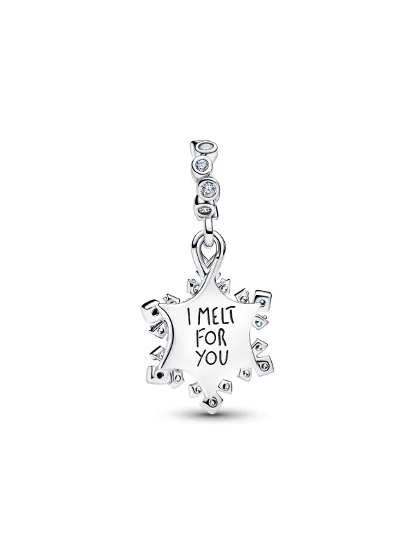 (image for) Pandora Opalescent Snowflake Double Dangle Charm - 794142C01 - View 5