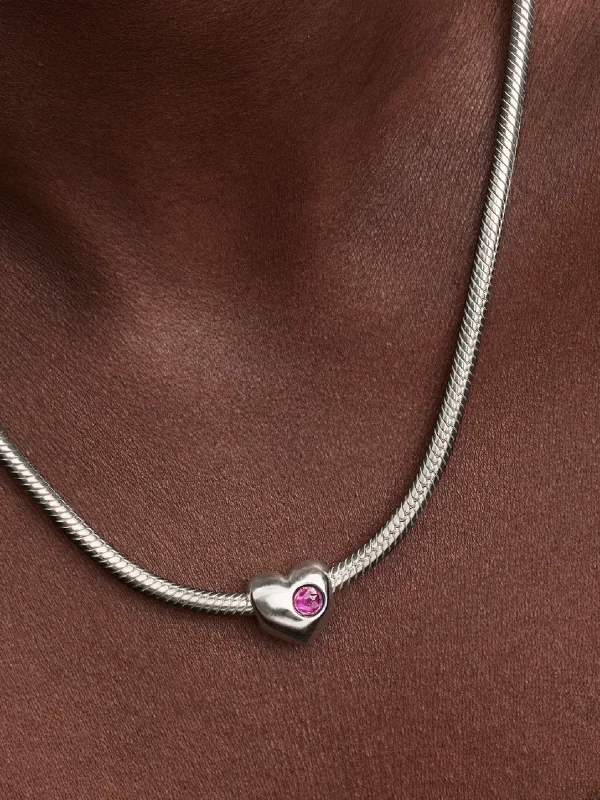 (image for) PANDORA February Charm 794161C02 | Engravable Heart - View 2