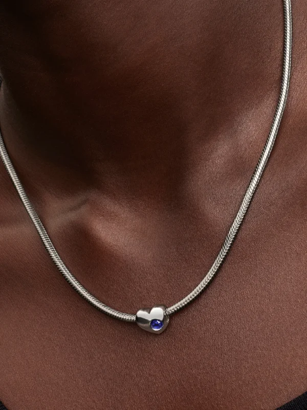 (image for) PANDORA September Charm 794161C09 Blue Stone Heart - View 2