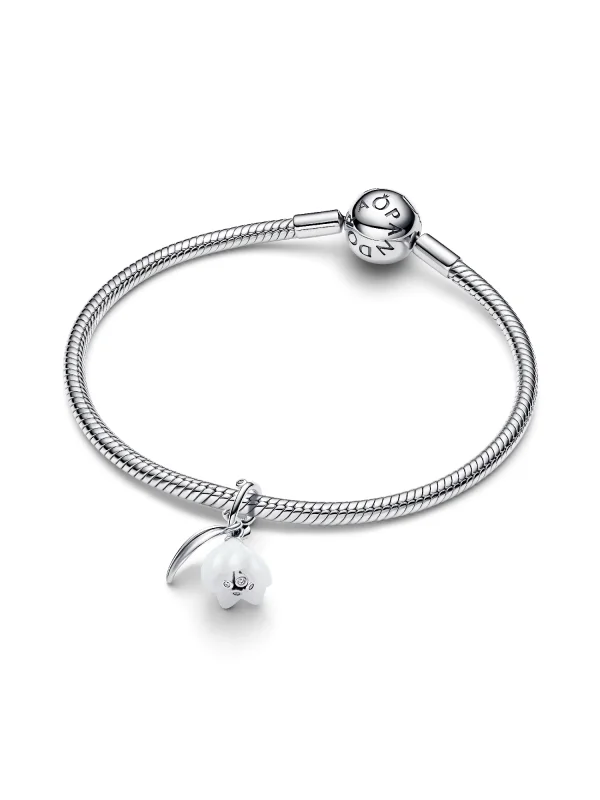 (image for) Pandora Snowdrop Flower Dangle Charm - 794239C01 - View 4