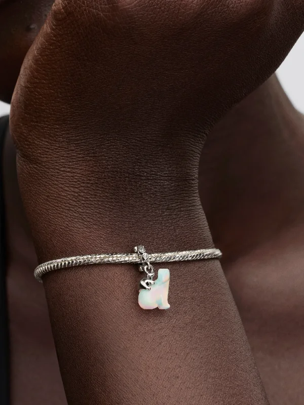 (image for) PANDORA Polar Bear Charm 794243C01 | Mother & Cub Dangle - View 2